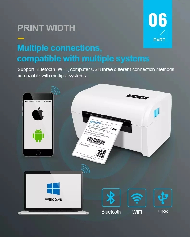 4 Inch Wireless Lable Sticker Printer factory